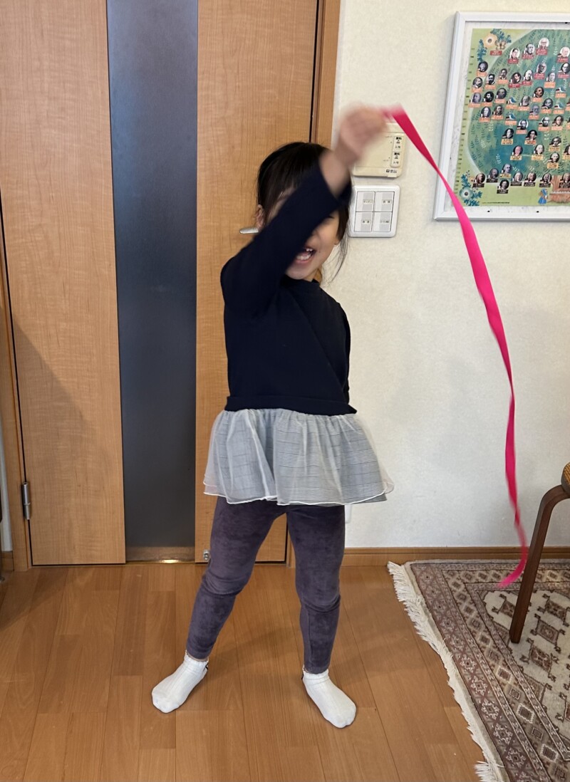 グッズを使って楽しくレッスン